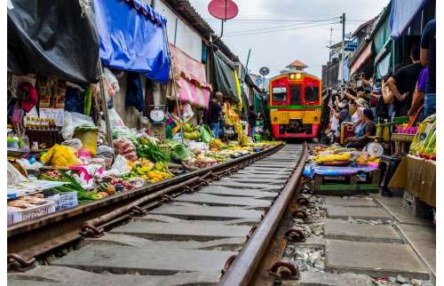 The Bridge Over the River Kwai with Train