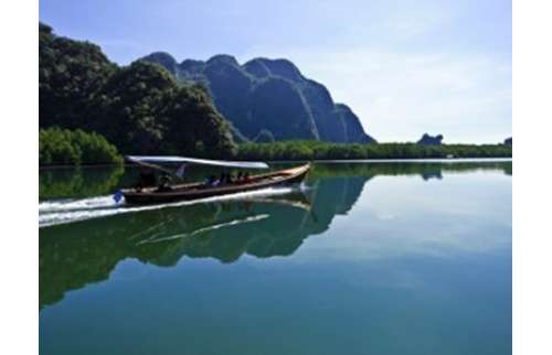 Phang Nga Bay (James Bond Island)  by Long tail boat 